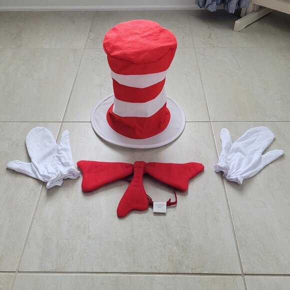 Dr. Seuss The Cat in the Hat Accessories Kit Adult Size - Picture 3 of 9